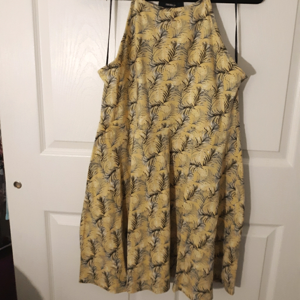 High neck skater dress